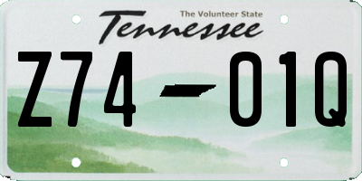 TN license plate Z7401Q