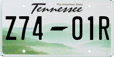 TN license plate Z7401R