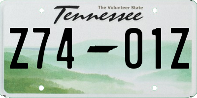 TN license plate Z7401Z