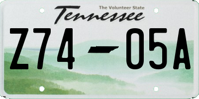 TN license plate Z7405A