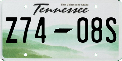 TN license plate Z7408S