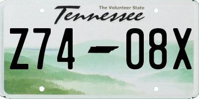 TN license plate Z7408X