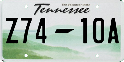TN license plate Z7410A