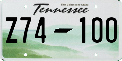 TN license plate Z7410O