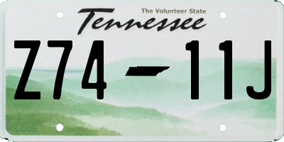 TN license plate Z7411J