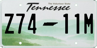 TN license plate Z7411M