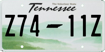 TN license plate Z7411Z
