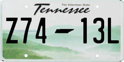 TN license plate Z7413L
