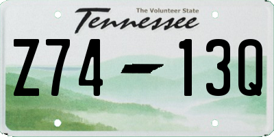 TN license plate Z7413Q