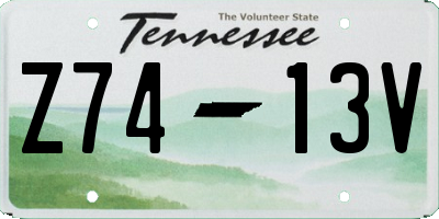 TN license plate Z7413V