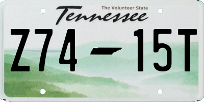 TN license plate Z7415T
