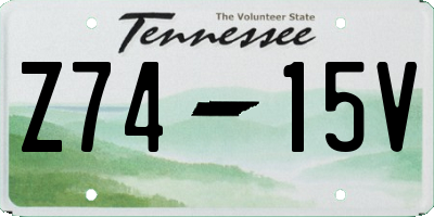 TN license plate Z7415V