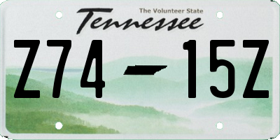 TN license plate Z7415Z