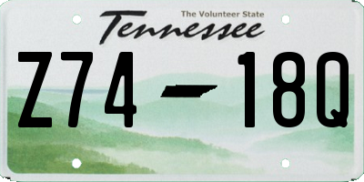 TN license plate Z7418Q