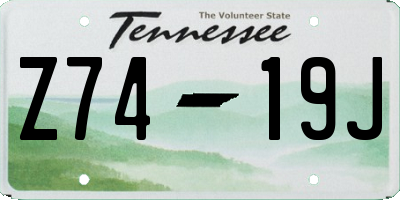 TN license plate Z7419J