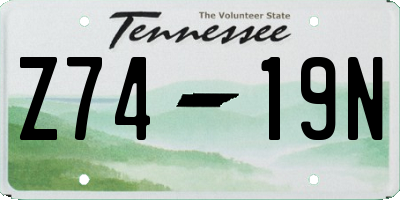 TN license plate Z7419N