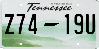 TN license plate Z7419U