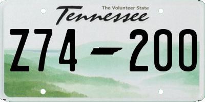 TN license plate Z7420O