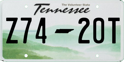TN license plate Z7420T