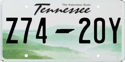 TN license plate Z7420Y