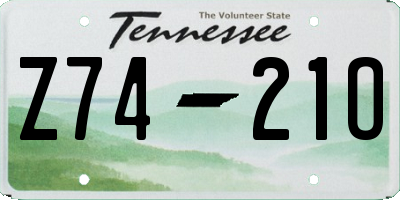 TN license plate Z7421O