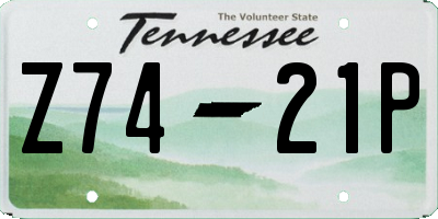 TN license plate Z7421P