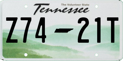 TN license plate Z7421T