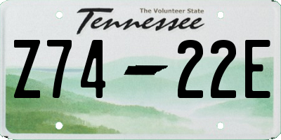 TN license plate Z7422E