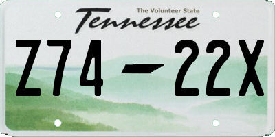 TN license plate Z7422X