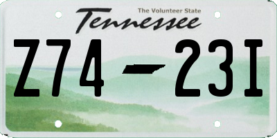 TN license plate Z7423I