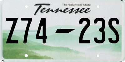 TN license plate Z7423S