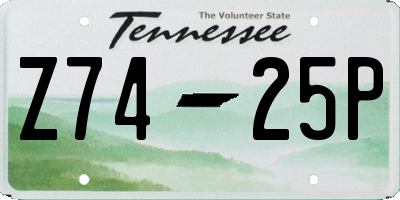 TN license plate Z7425P