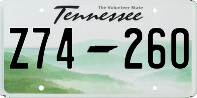 TN license plate Z7426O
