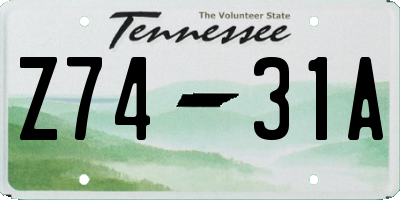 TN license plate Z7431A