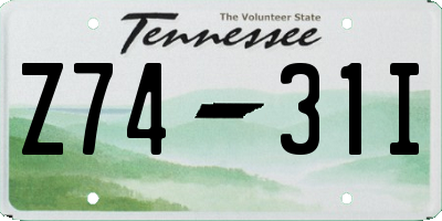 TN license plate Z7431I