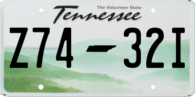 TN license plate Z7432I