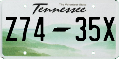 TN license plate Z7435X