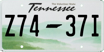 TN license plate Z7437I