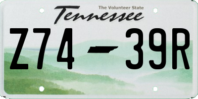 TN license plate Z7439R