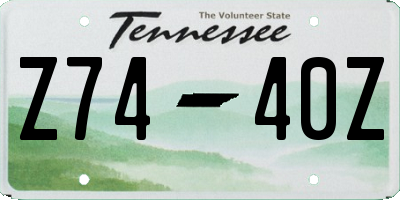 TN license plate Z7440Z