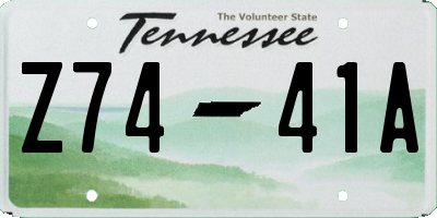 TN license plate Z7441A