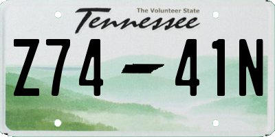 TN license plate Z7441N