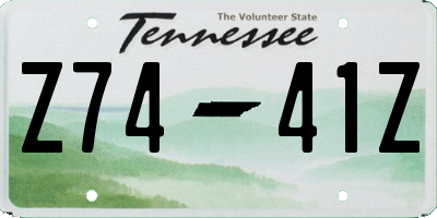 TN license plate Z7441Z