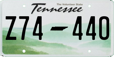 TN license plate Z7444O