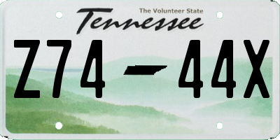 TN license plate Z7444X