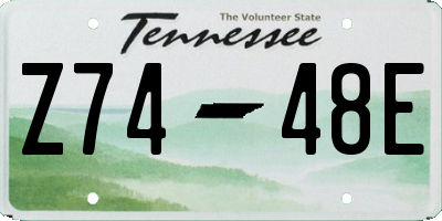 TN license plate Z7448E