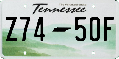 TN license plate Z7450F