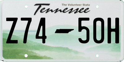 TN license plate Z7450H