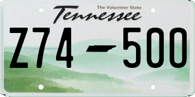 TN license plate Z7450O