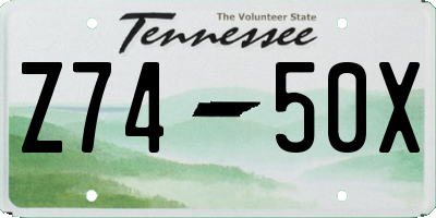 TN license plate Z7450X